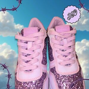 Vintage Havana Pink and Purple Glitter Tenni-shoes